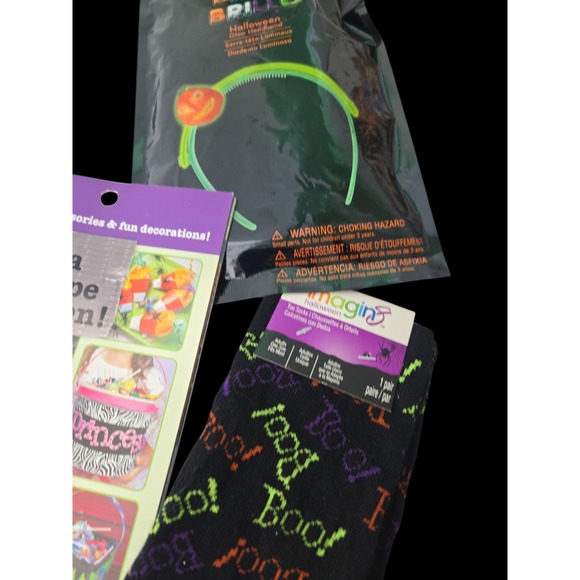 Lot of New Halloween Decor Craft Baking Pumpkin Skull Eyes Headbands Treat Bag - Picture 6 of 14